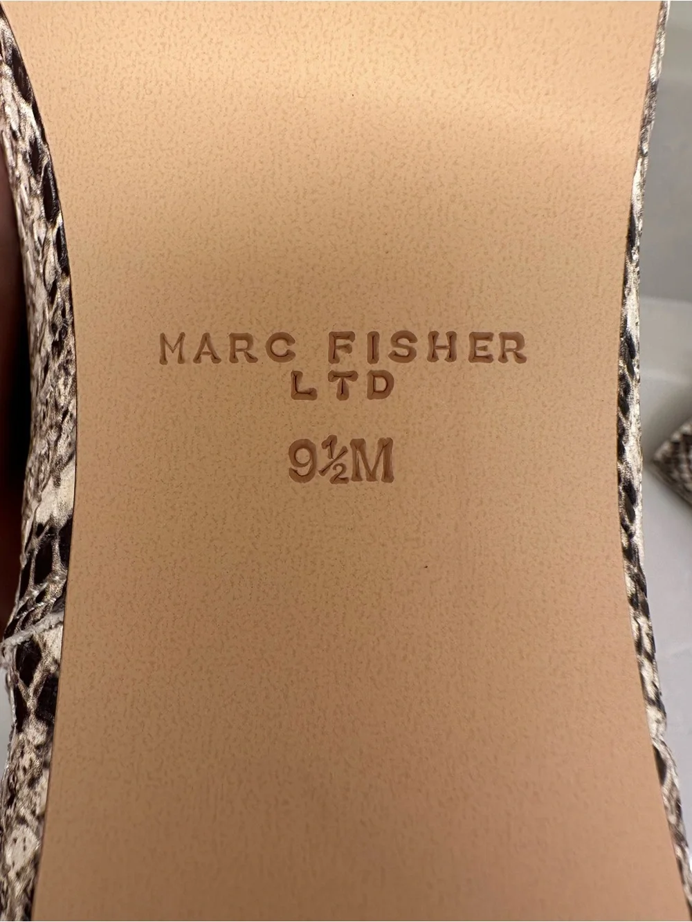 NWT-NIB|| Marc Fisher Itzia Snake-Print Ankle Boot. Size: 9.5M Women’s